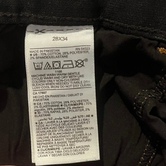 Old Navy Men's 360 Tech Stretch Dark Rinse Bootcut Jeans 28x34 - Picture 9 of 9